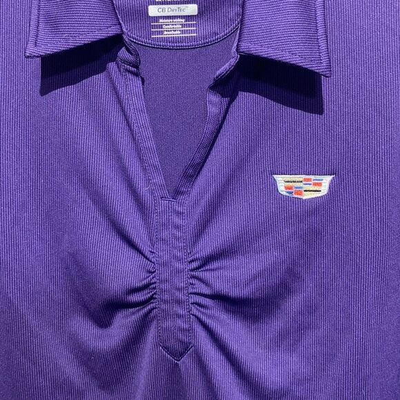 Cutter & Buck Women's Purple CB Drytec Moisture Wicking Ruched Polo Shirt XXL - Picture 4 of 8